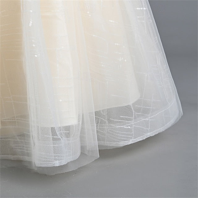 Party Girl Flower Kids Dress Girls' Solid Color