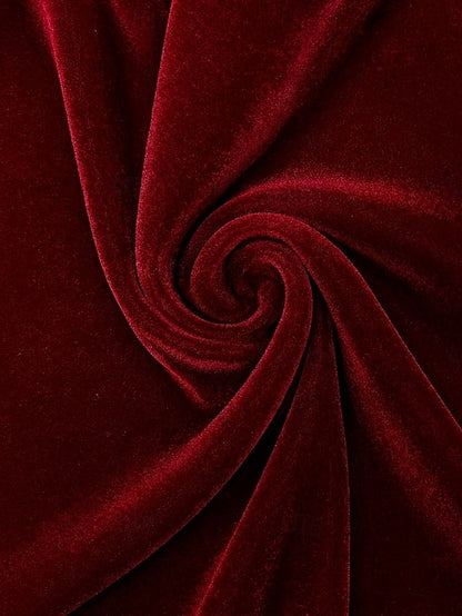 Dress Cocktail Burgundy Blue A-Line Elegant Velvet Dresses