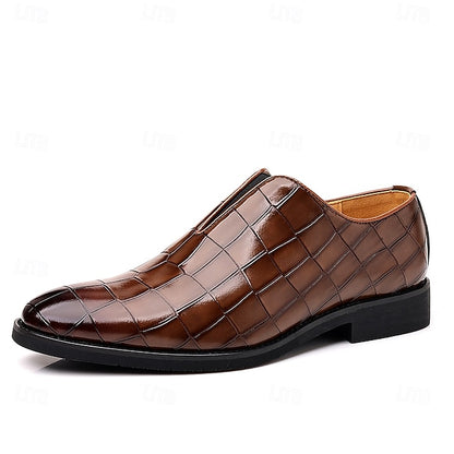 Shoes Slip-On – Crocodile Burgundy Men's Dress Pattern