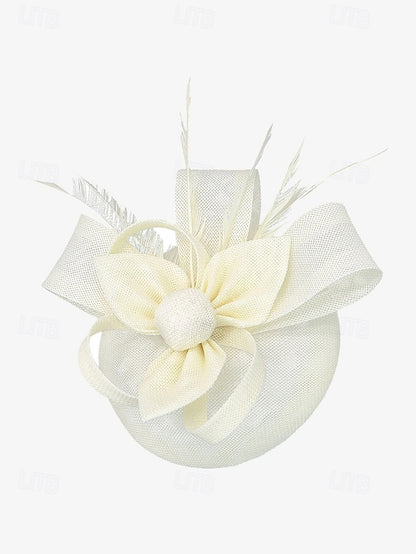 and Feather with Green Hat Fascinator Accents Women's Bow