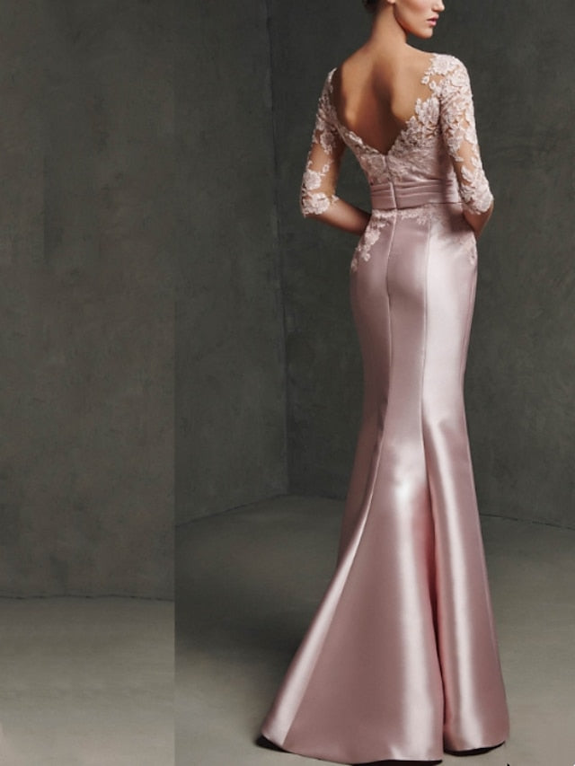 Mermaid Bride of the Mother Formal Elegant Evening Dress