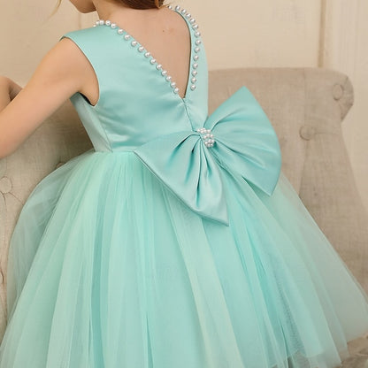 Party Girls' Kids Sleeveless Color Solid Dress Wedding