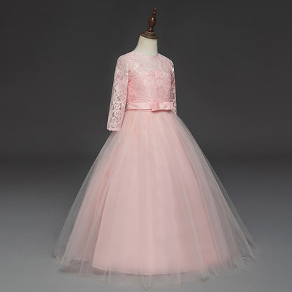 Lace Prom Girl Years 3-13 Kids Dress Princess Flower