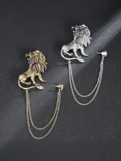 Brooch Deer Men's Lapel Pin Christmas with