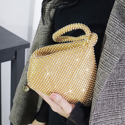 Rhinestone Women's Crystal Evening Bag Silver - Elegant