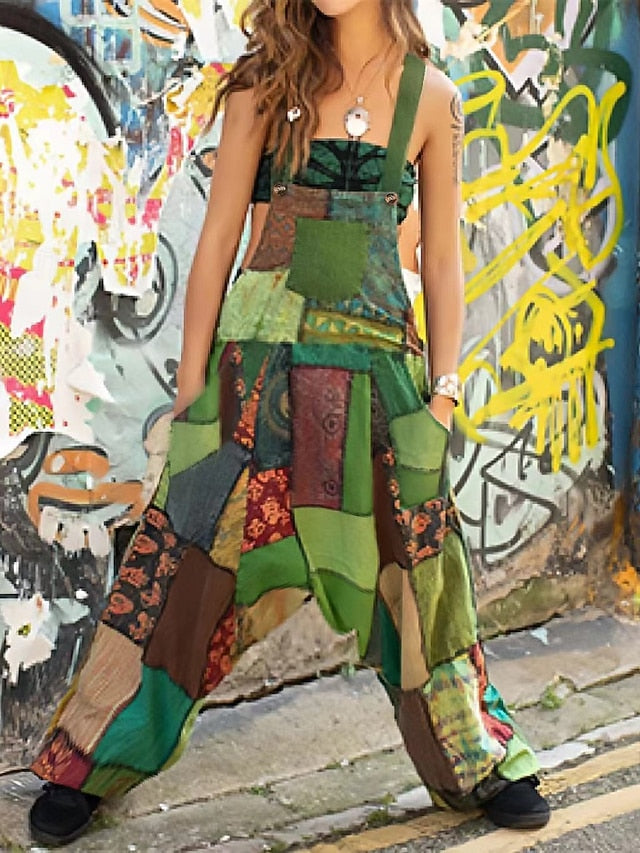 Women's Normal Jumpsuit Casual Floral Sleeveless U Neck