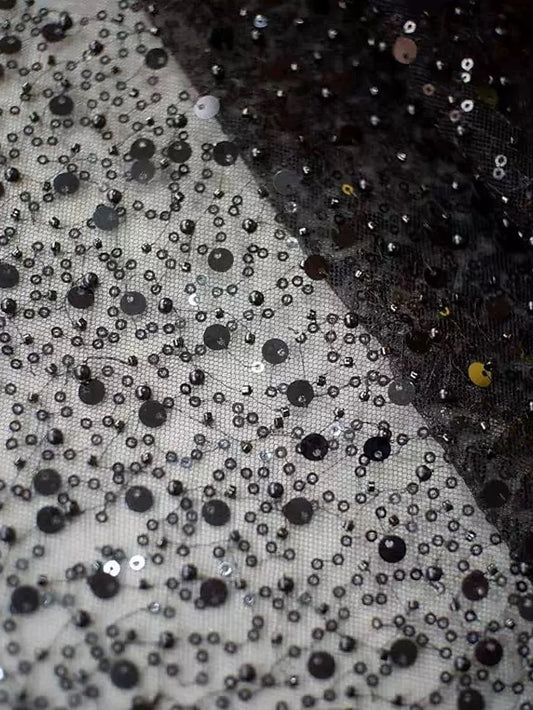 Carnival Formal Dress Sequined Elegant A-Line Black Gown Evening