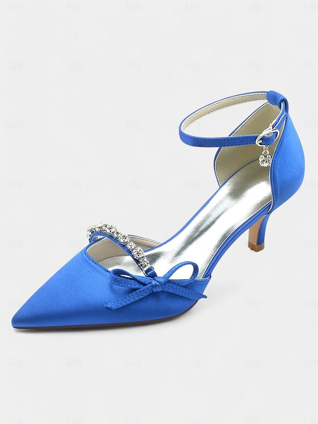 Heel Pointed-Toe Kitten Shoes – for Elegant Wedding Women