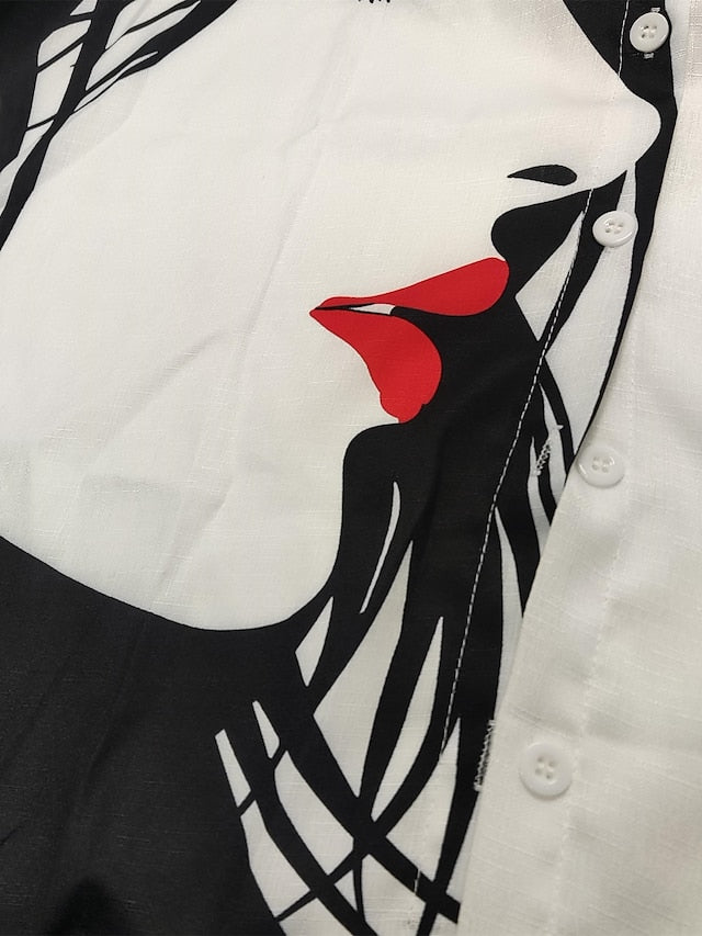 Women's Shirt Button Down Tunic Shirt Collar Long Sleeve