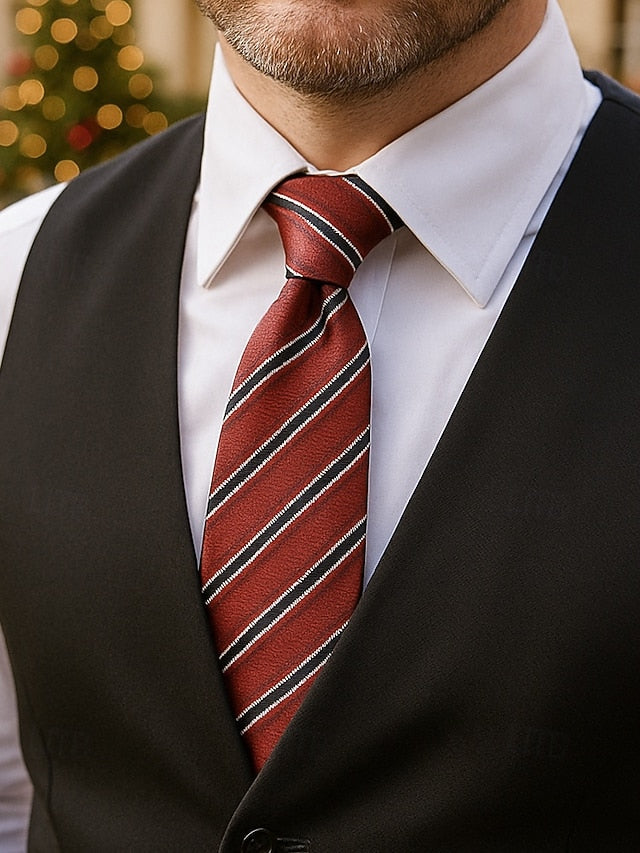 Necktie and Paisley Tie Classic Striped Silk Men's