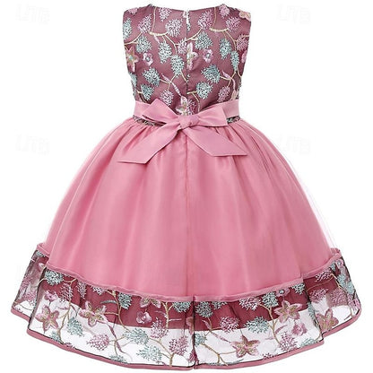 Party Girl Girls' Sleeveless Flower 3D Dress