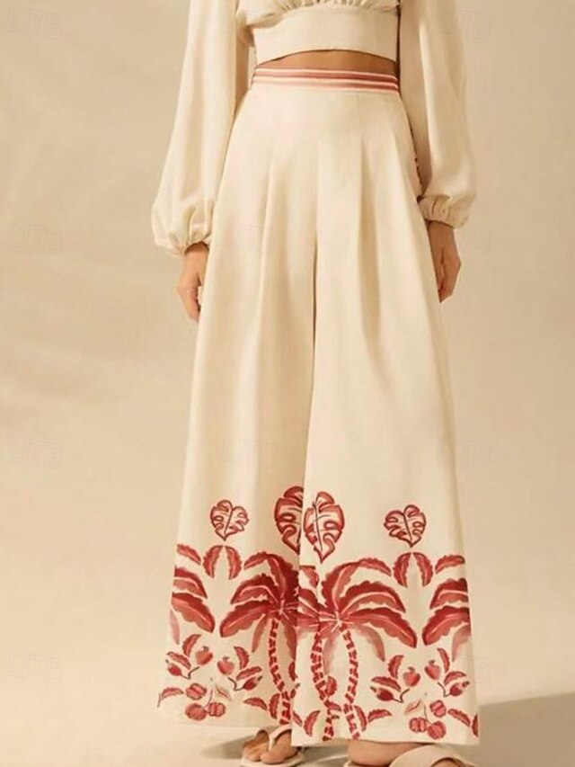 Women's Culottes Wide Leg Slacks Fashion Streetwear Full