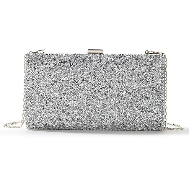 Women's Clutch Glitter Silver