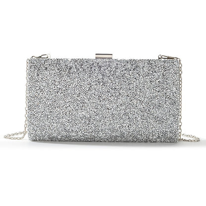 Women's Clutch Glitter Silver