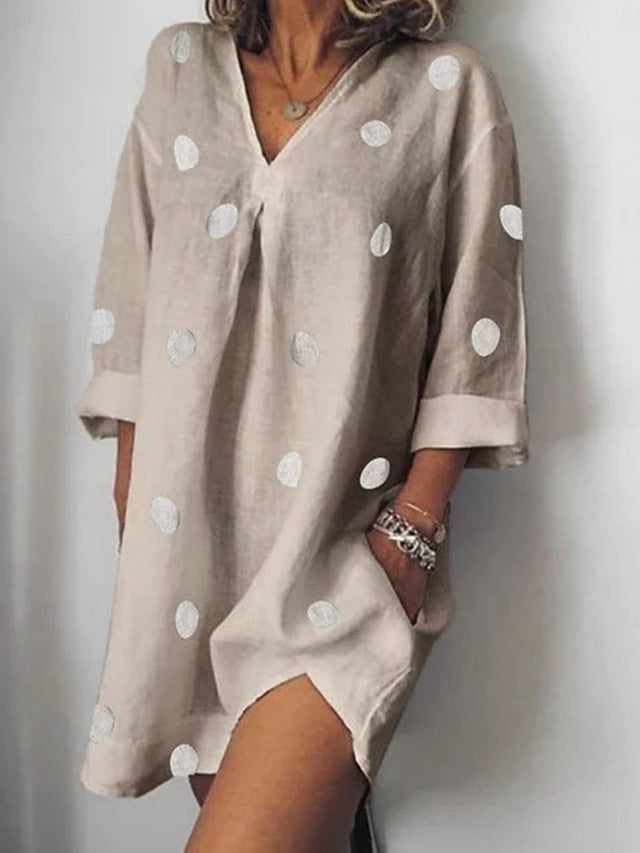 Women's Mini Dress Shift Dress Casual Outdoor Beach Linen
