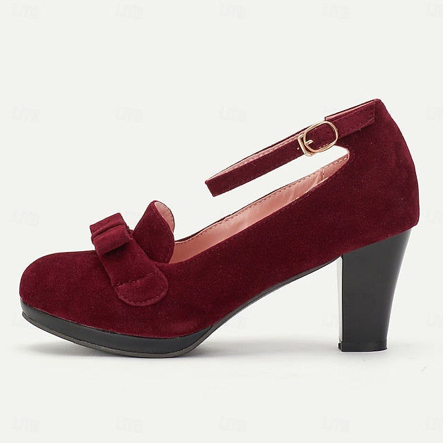 Detail Mary - with Green Heels Bow Suede Jane Women's
