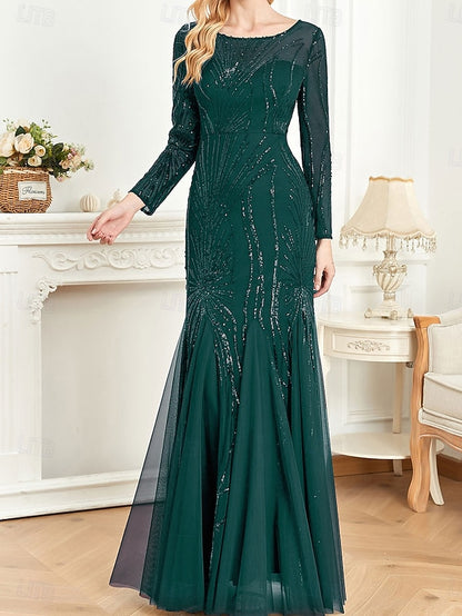 Neck Party of Dress the Mother Elegant Crew Floor Bride