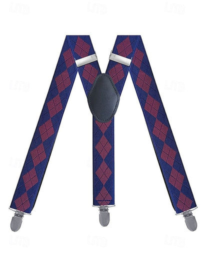 Men's Clip-On Suspenders Pattern – Classic Argyle