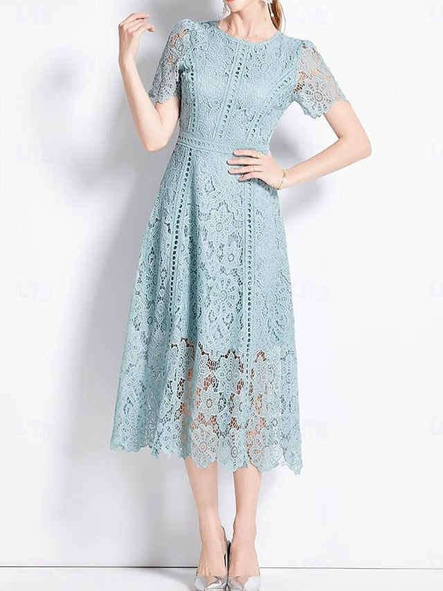 Bride Dress Neck the Mother Crew Length Tea of Elegant
