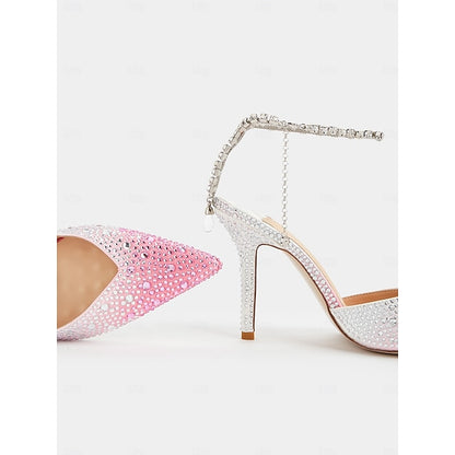 Slingback with Heels Stiletto - Gradient Crystal Women's