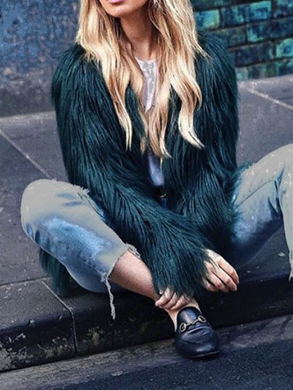 Furs Fur Comfortable Leathers Women's Coat Faux Warm