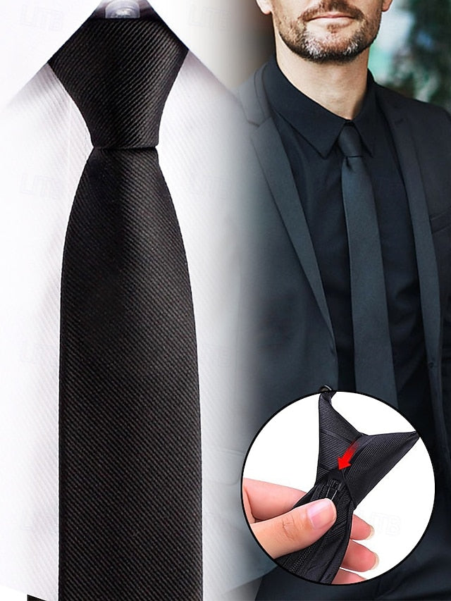 and Stripes Classic Men's Narrow Zip - Ties Pre-Tied