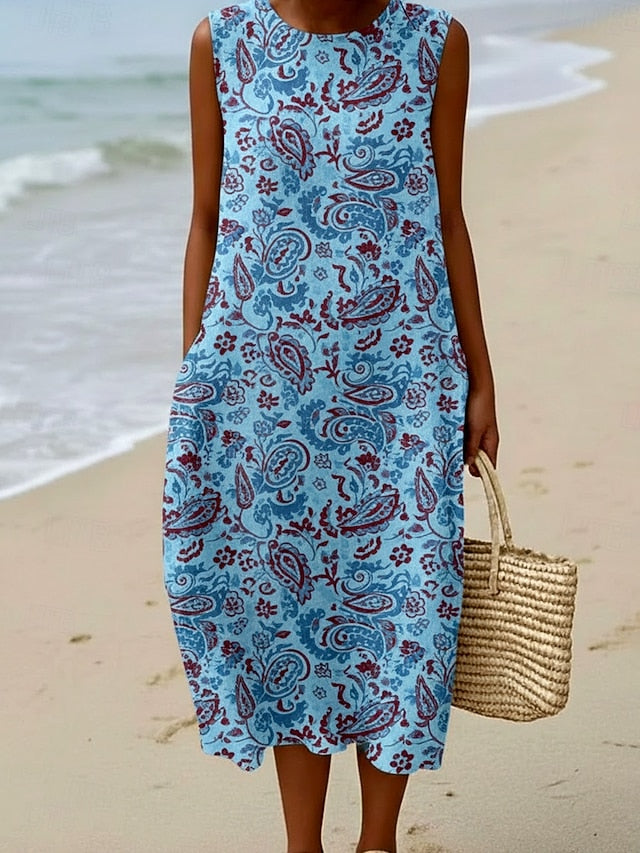 Women's Midi Dress Casual Dress Sundress Shift Dress