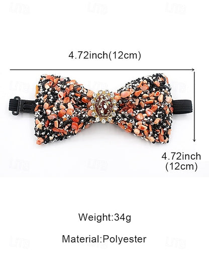 Tie Strap – Men's Bow Gemstone Luxury with Adjustable