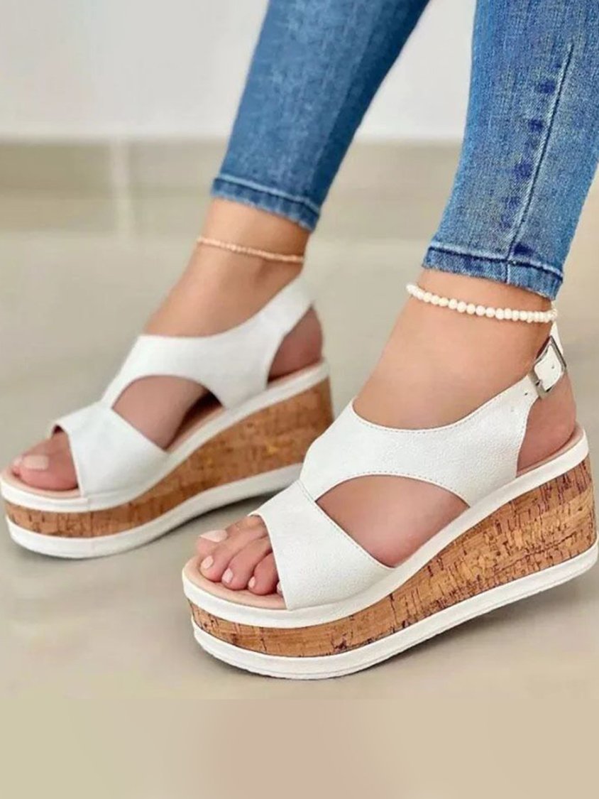 Casual Resort Platform Wedge Strap Sandals QAF6