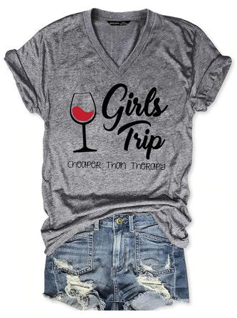 T-shirt pour femme "Girl's Trip" moins cher que la thérapie MMq8