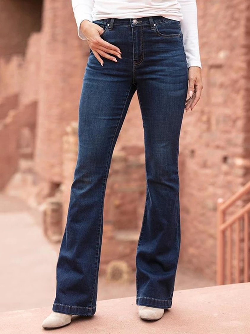 Women Plain Denim Casual Jeans BB19