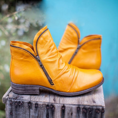 Bottes d'hiver décontractées à talons bas QAS32