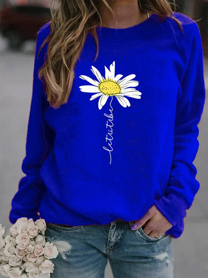 Casual Printed Crew Neck Long Sleeve Sweatshirts AH014