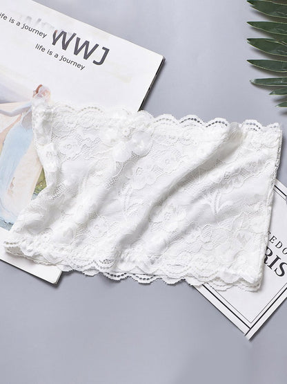 Sexy Lace High Elasticity Breathable Strapless Tube Top QAR81