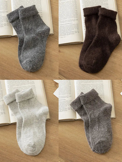 4 Pairs Women Winter Warm Wool Socks Ada Fashion