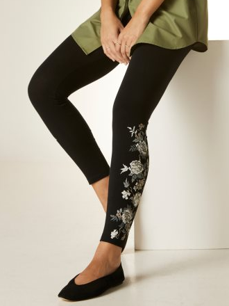 Leggings mit Blumenmuster und normaler Passform BB40