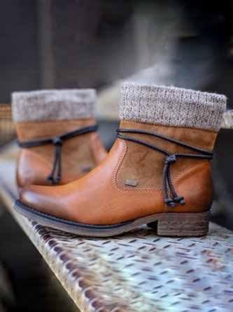 Tägliche Winterstiefel mit flachem Absatz QAS58