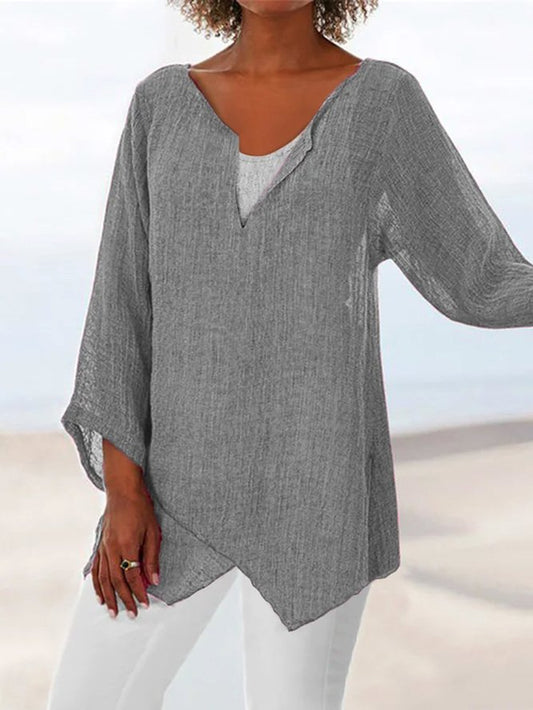 Loose Linen Women Summer Blouses ap4