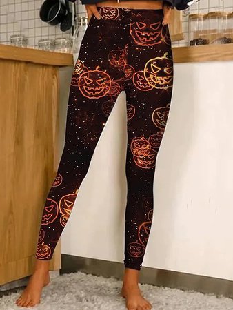 Leggings moulants décontractés pour Halloween QS95