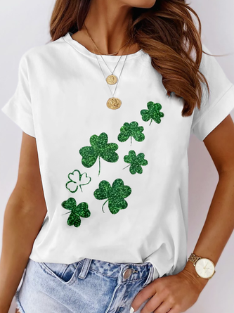 Loose Casual St Patricks Day T-Shirt MMq26