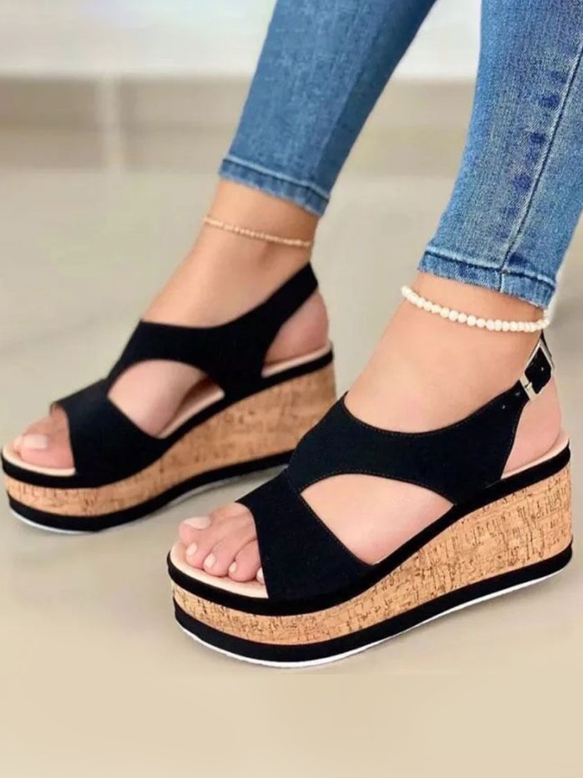 Casual Resort Platform Wedge Strap Sandals QAF6