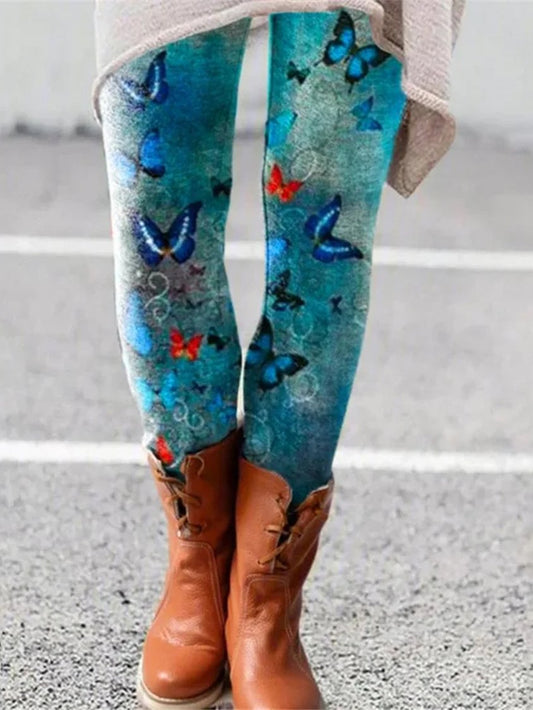 Lässige Leggings mit Schmetterlings-Print im Regular Fit BB60