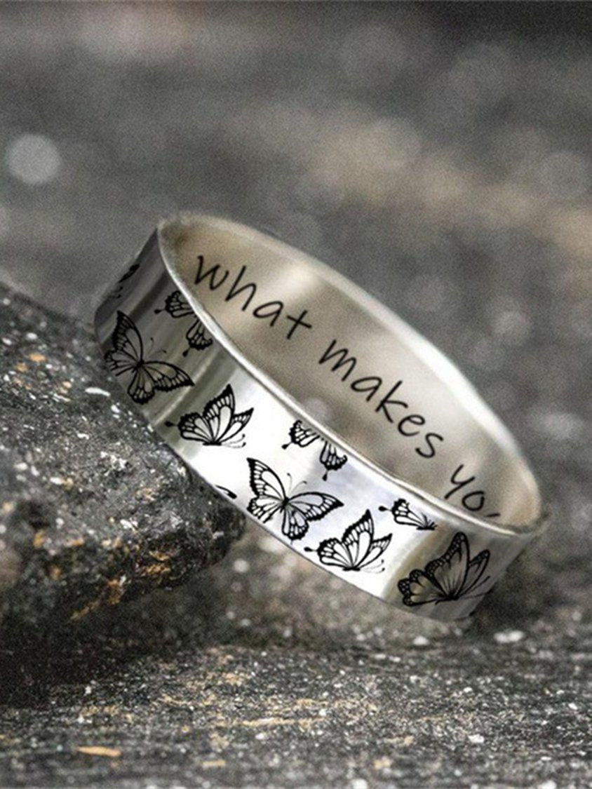 Do What Makes Your Soul Shine Engraved Ring QAR107