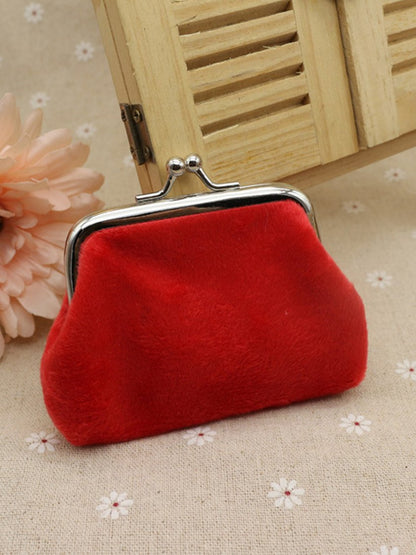 Casual Plain All Season Polyester Kiss Lock Wearable Daily Standard Regular Wallet &amp; Card Holder for Women QAR18