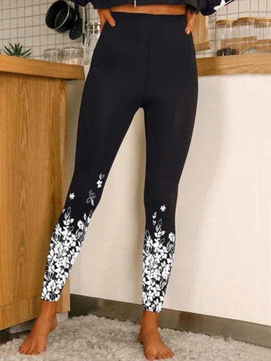 Shift Cotton-Blend Floral High Stretch Leggings BB46