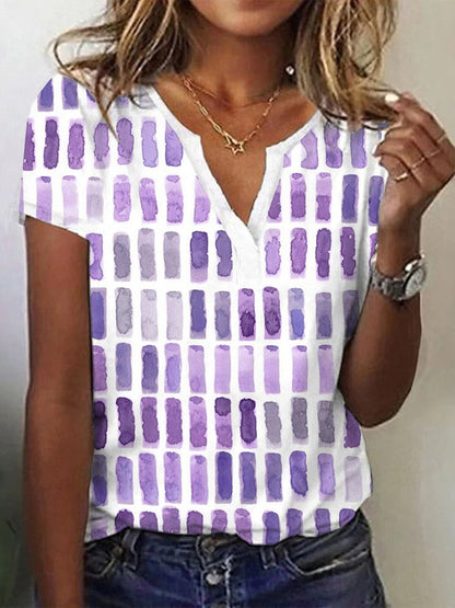 T-shirt ample décontracté à imprimé ombré cc194