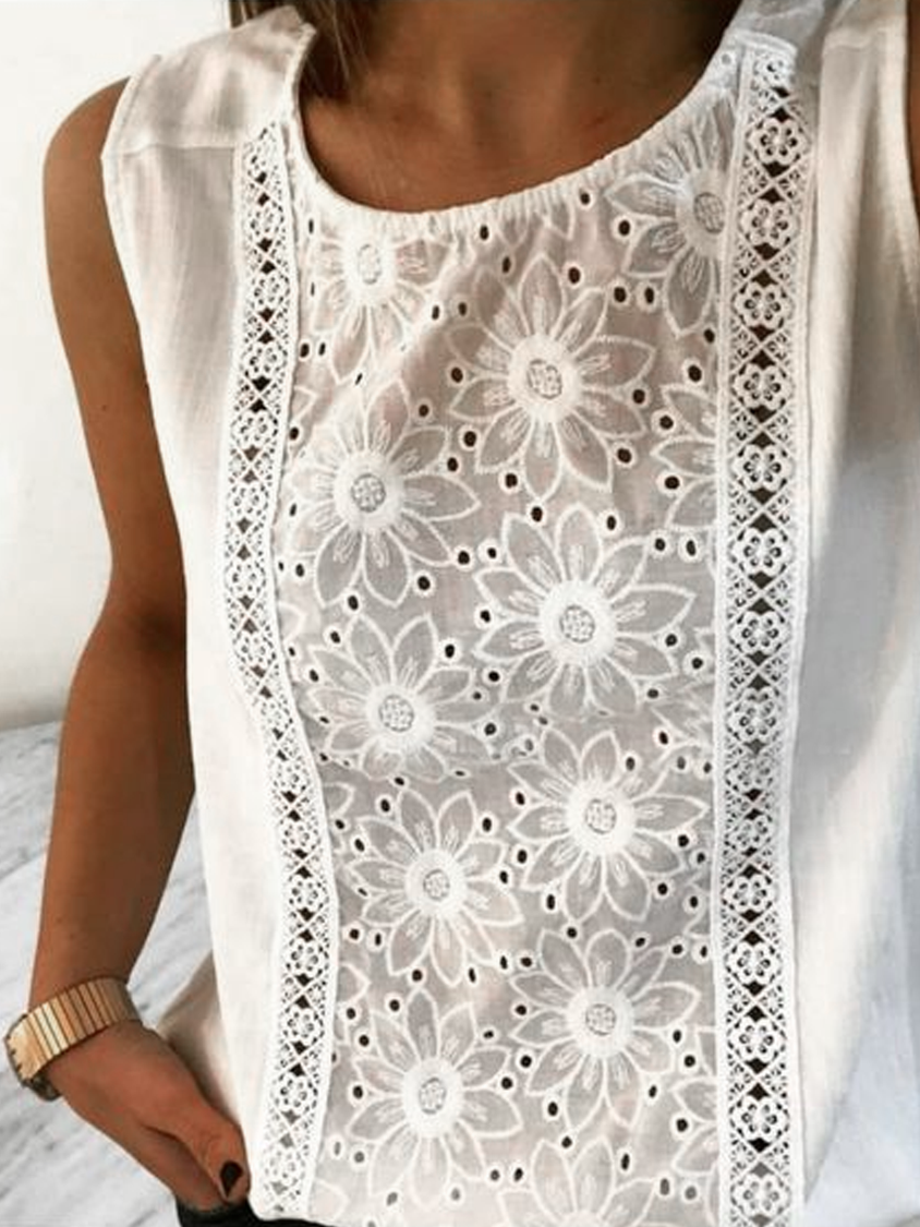Cotton And Linen Loose Linen Tank Top TH1017