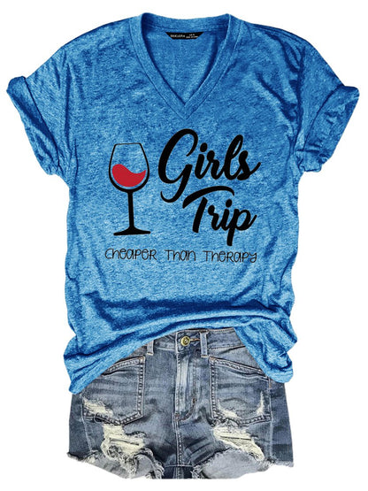 T-shirt pour femme "Girl's Trip" moins cher que la thérapie MMq8