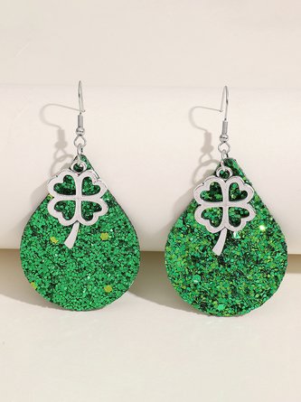 St. Patrick Klee Leder Ohrringe Urlaub Party Schmuck Irish Festival QAR113