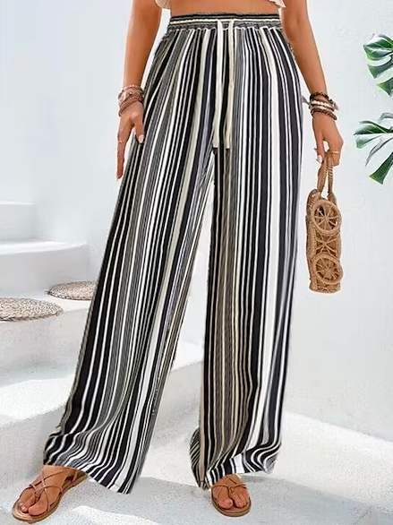 Geometric Loose Vacation Pants  QN71